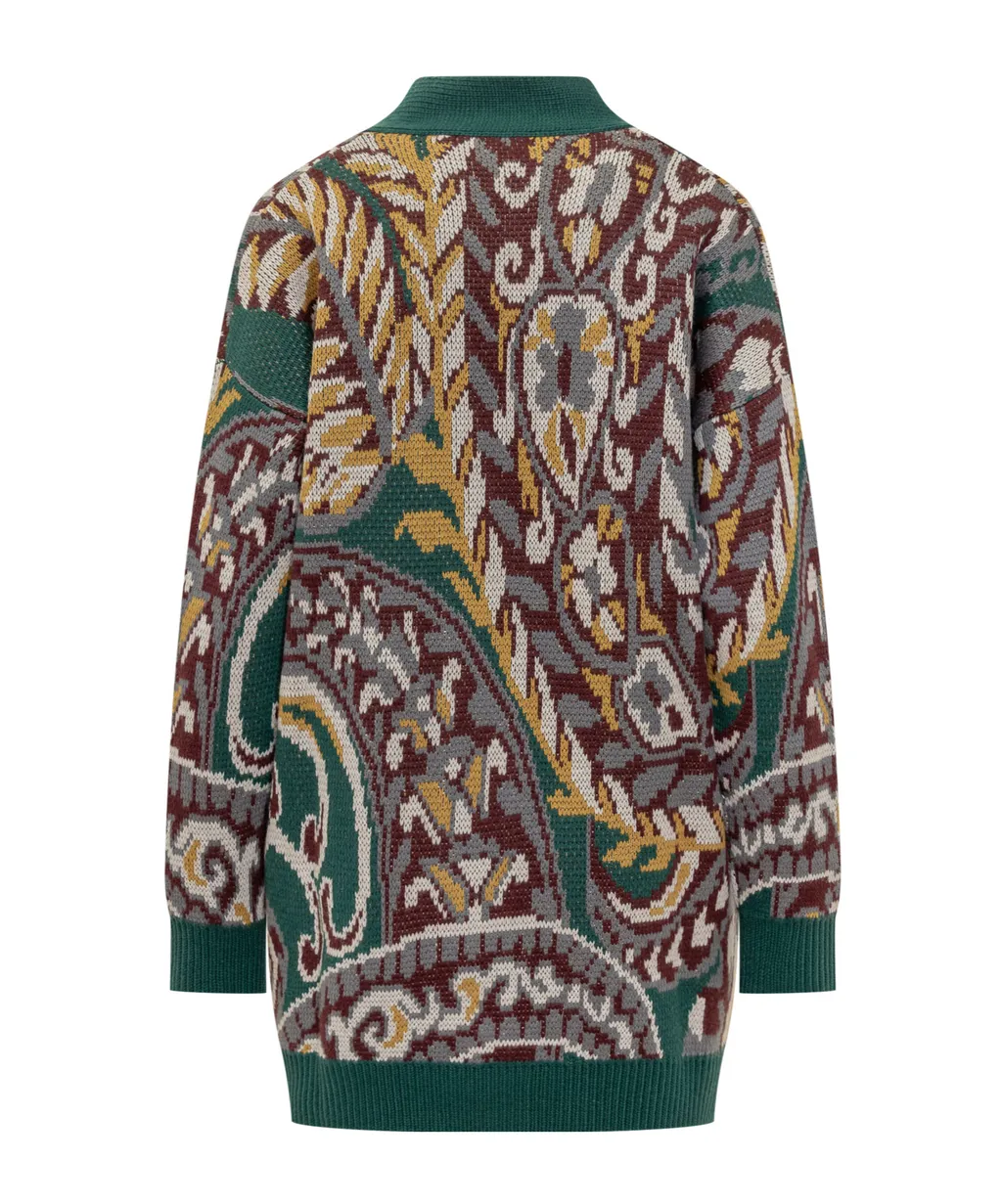 Jacquard Knitted Cardigan