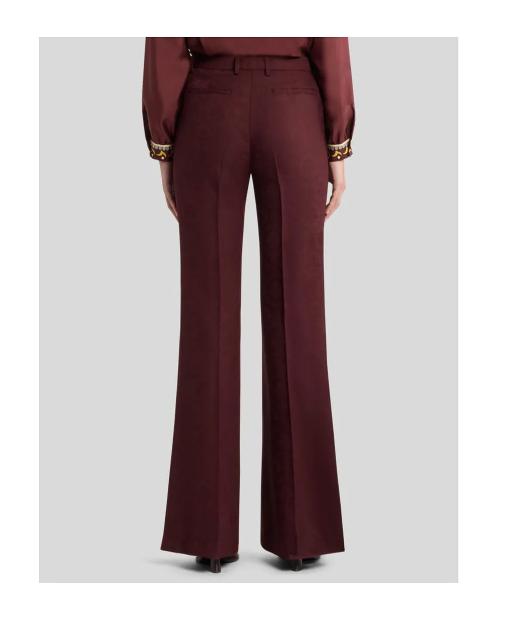 Paisley Jacquard Pressed Creases Trousers