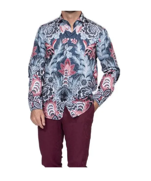 Cotton Shirt With Placed Print