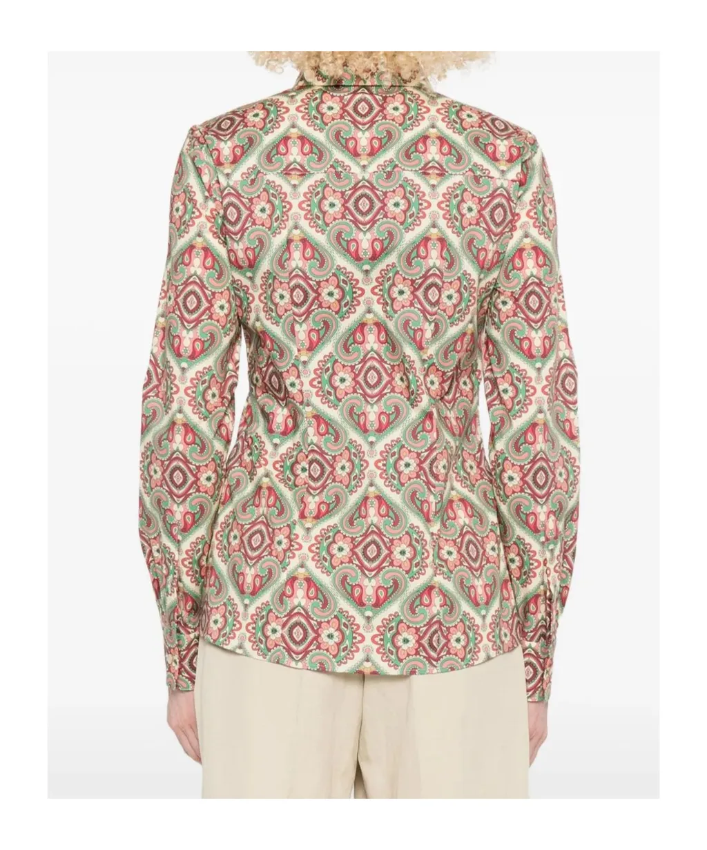 Paisley-Print Long-Sleeve Shirt