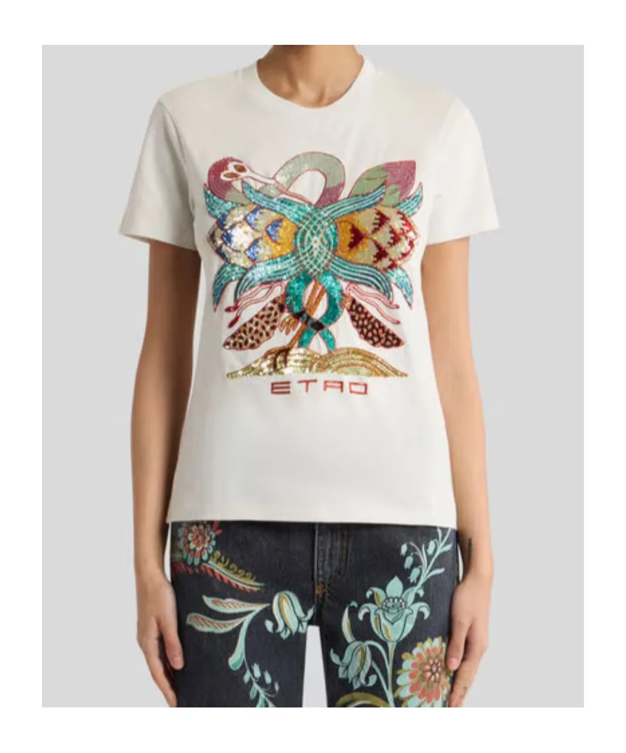 Cotton T-Shirt With Embroidery