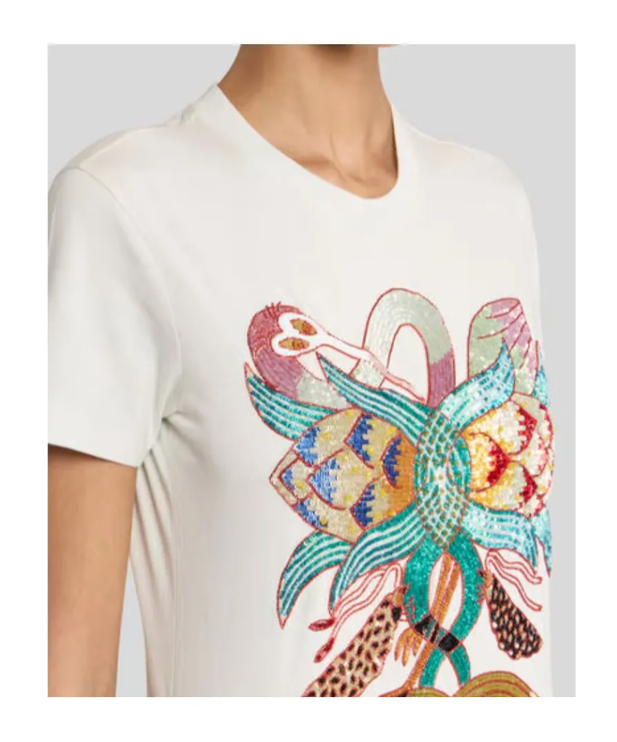 Cotton T-Shirt With Embroidery
