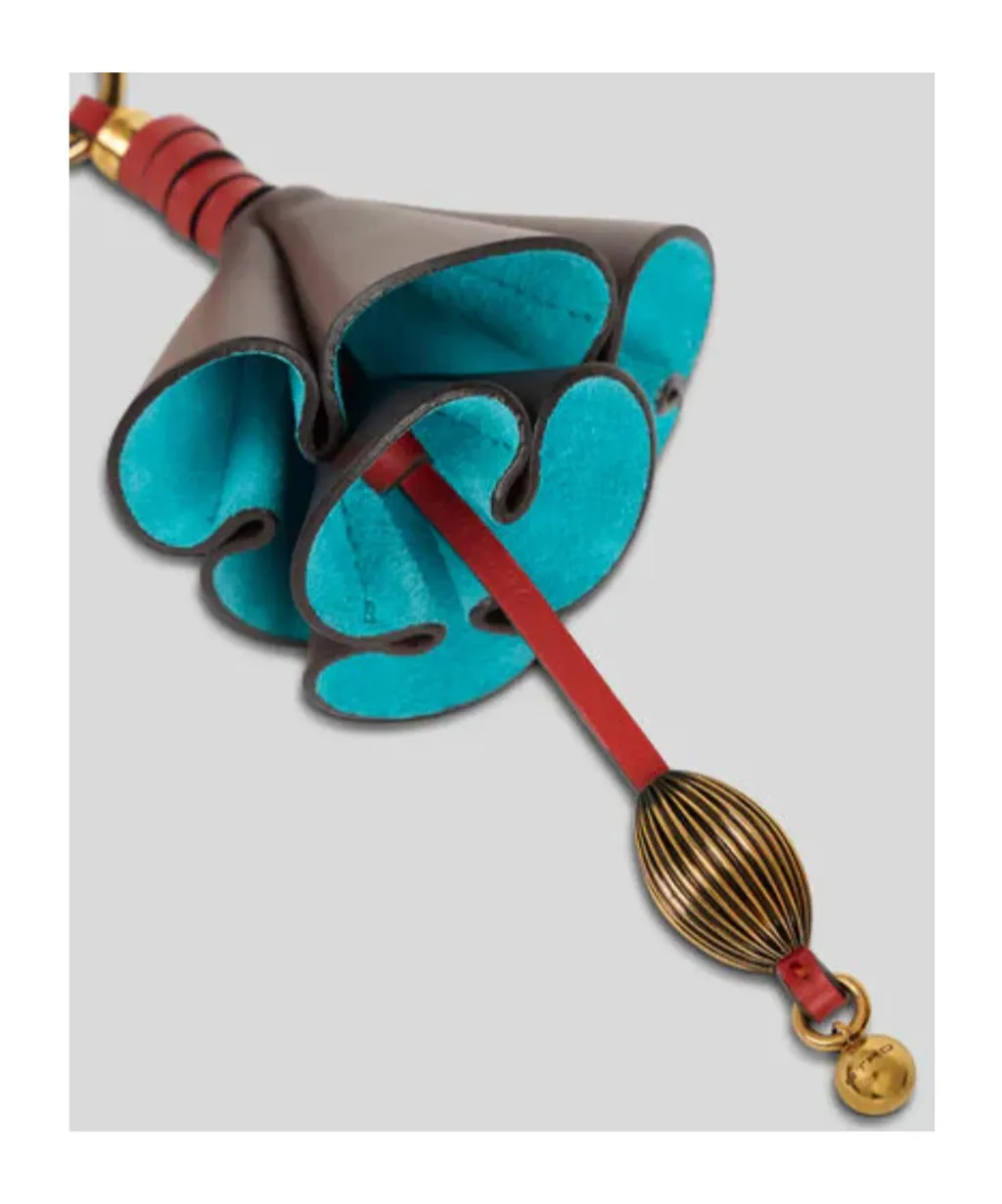 Leather Flower Charm