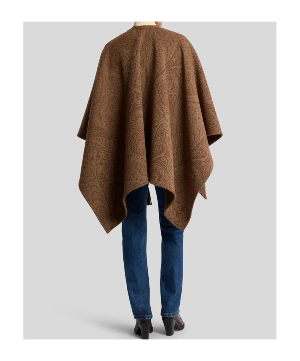 Wool And Cashmere Jacquard Cape