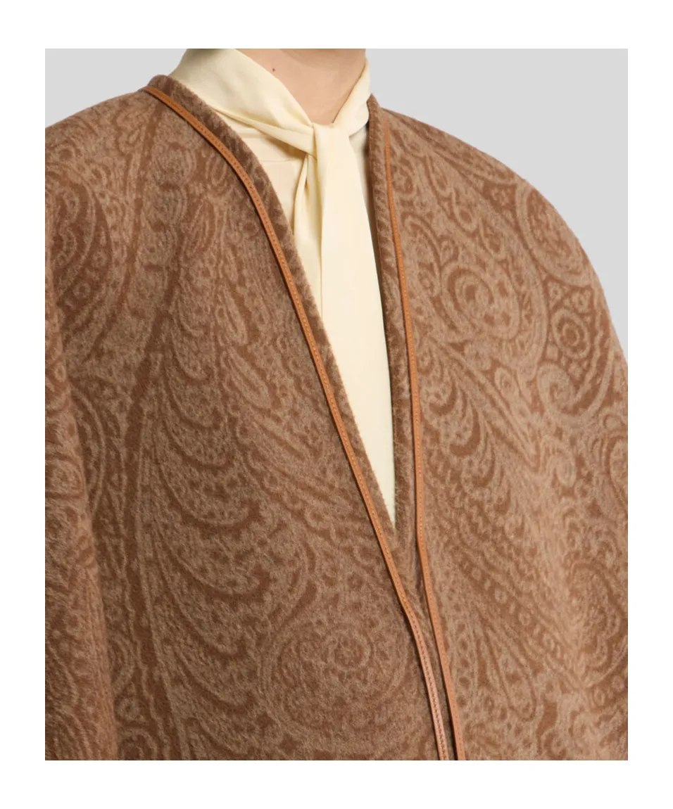 Wool And Cashmere Jacquard Cape