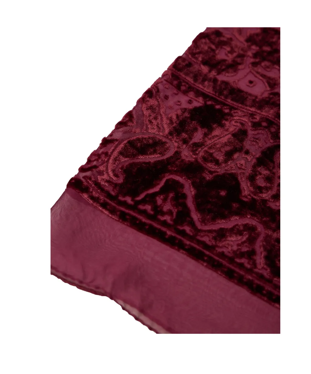 Patterned Velvet Scarf