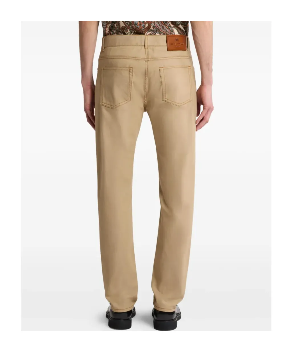 Logo Patch Tapered Jeans