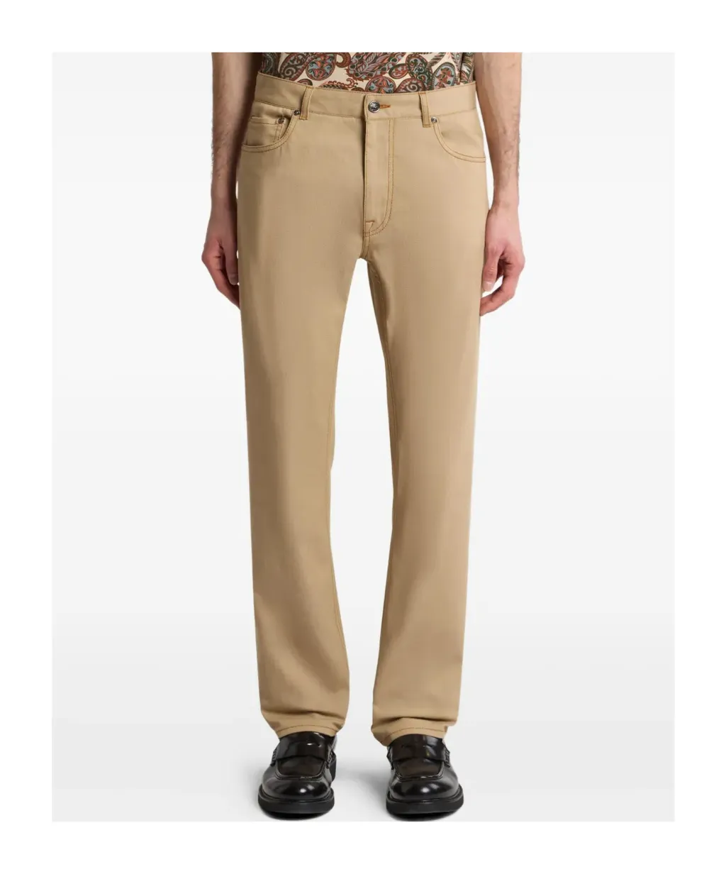 Logo Patch Tapered Jeans