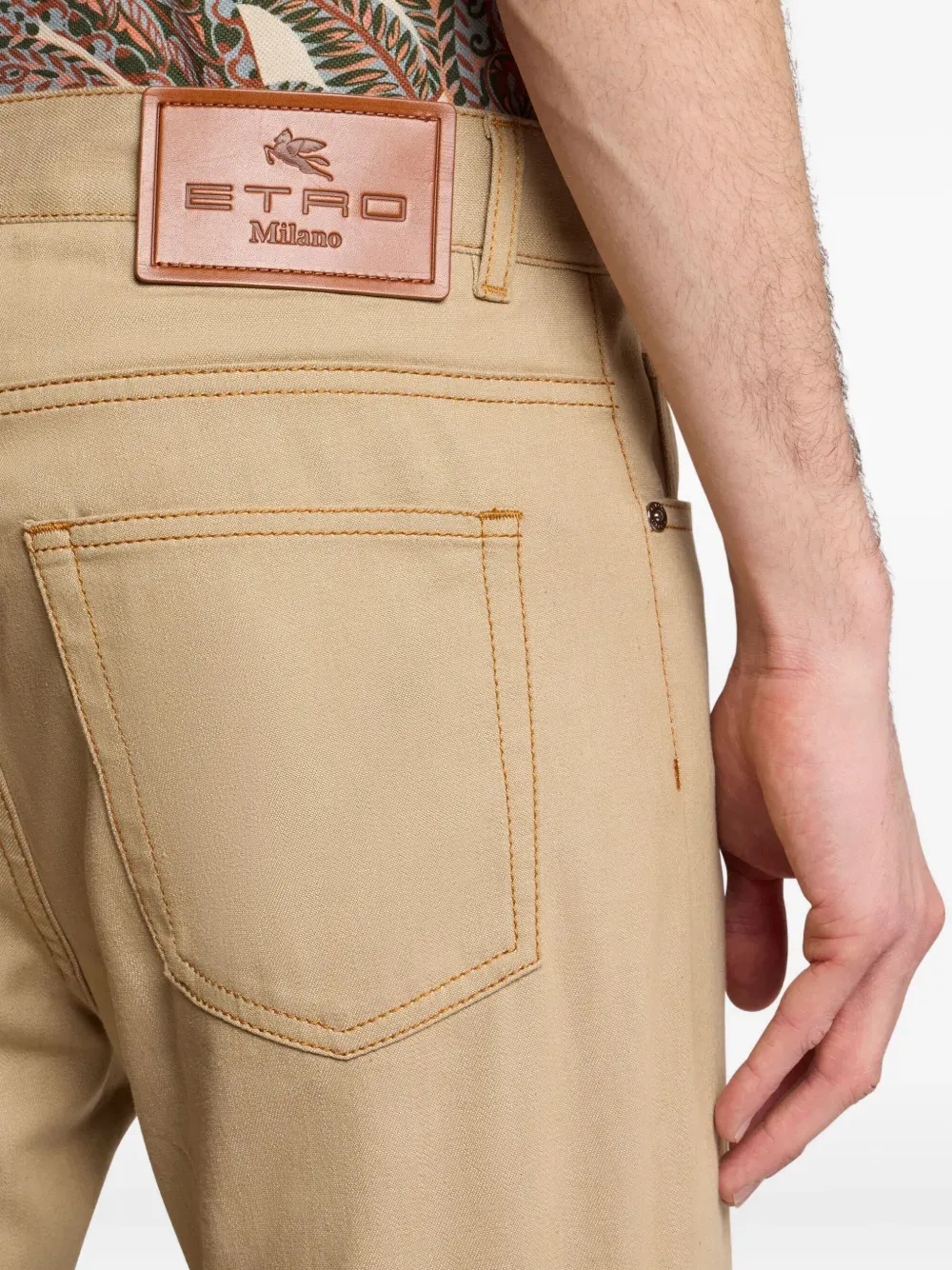 Logo Patch Tapered Jeans