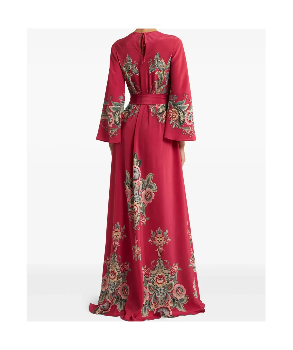 Long Silk Dress With Print