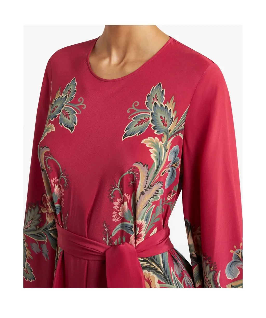 Long Silk Dress With Print