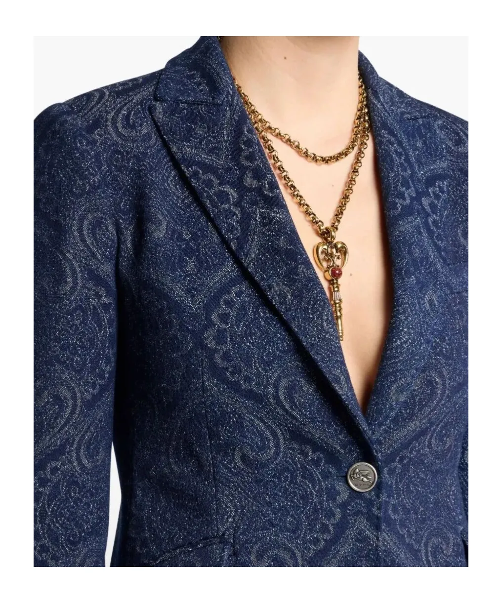 Denim Jacquard Jacket