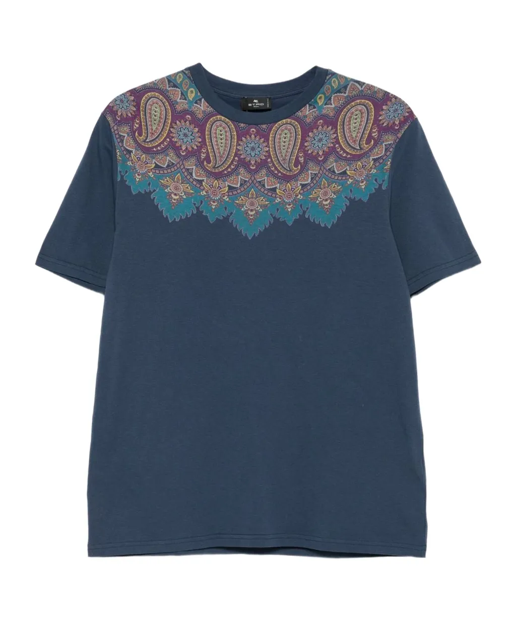 Paisley Printed Crewneck T-Shirt