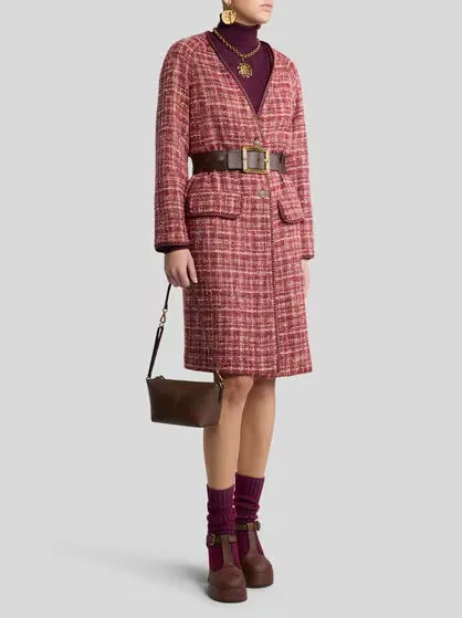Tweed Single-Breasted Coat