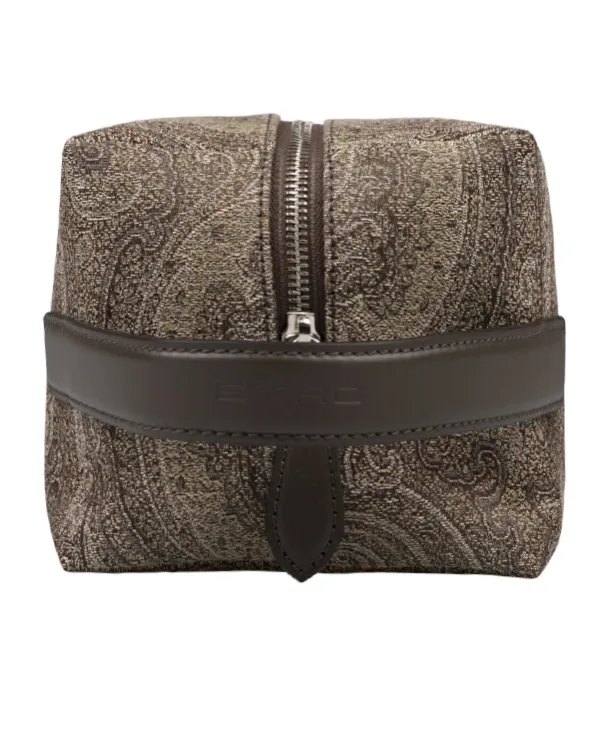 Paisley Pattern Zipped Clutch Bag
