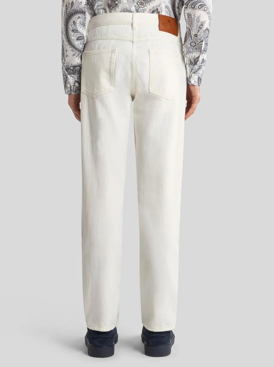 Regular-Fit Jeans With Stitching On Front Pockets