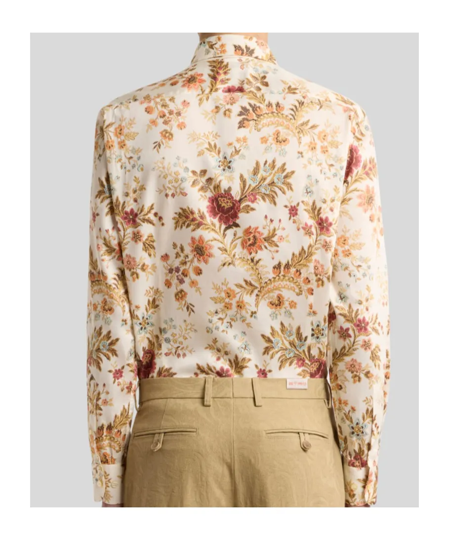 Cotton Shirt With All-Over Floral Print