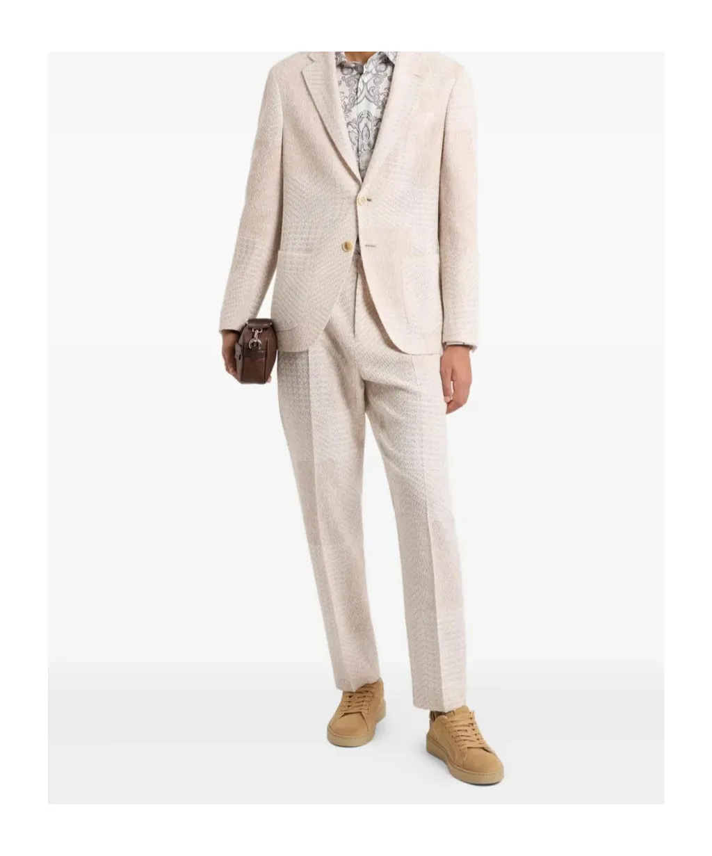 Wool-Blend Patchwork Trousers