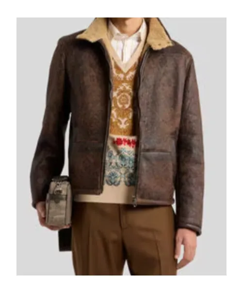 Shearling Jacket With Print
