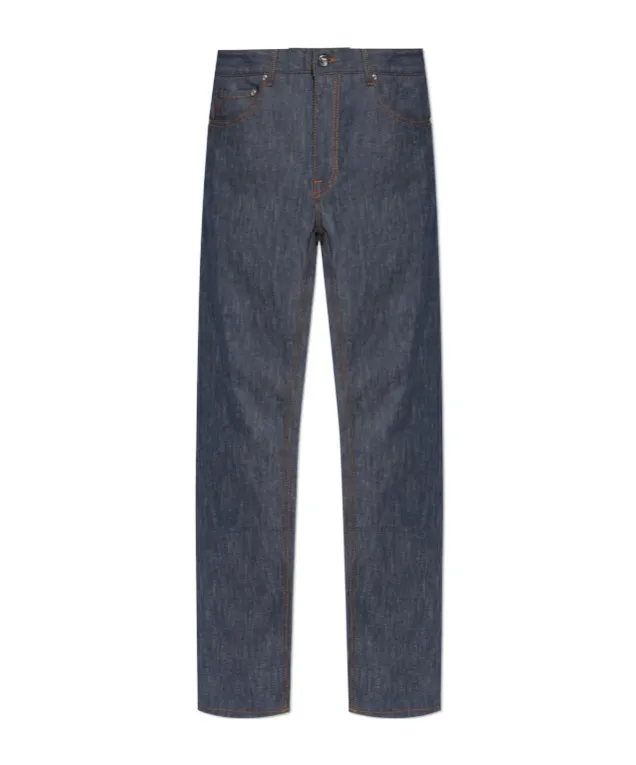 Logo Patch Tapered Jeans