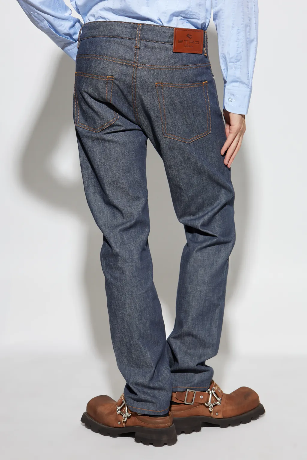 Logo Patch Tapered Jeans