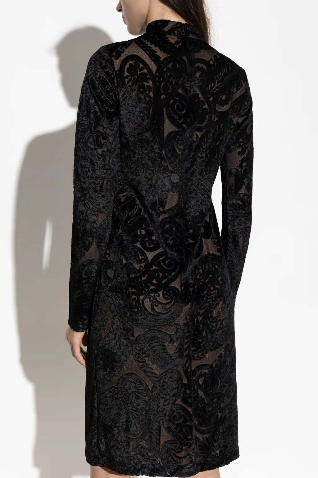 Mock Neck Long-Sleeved Dress