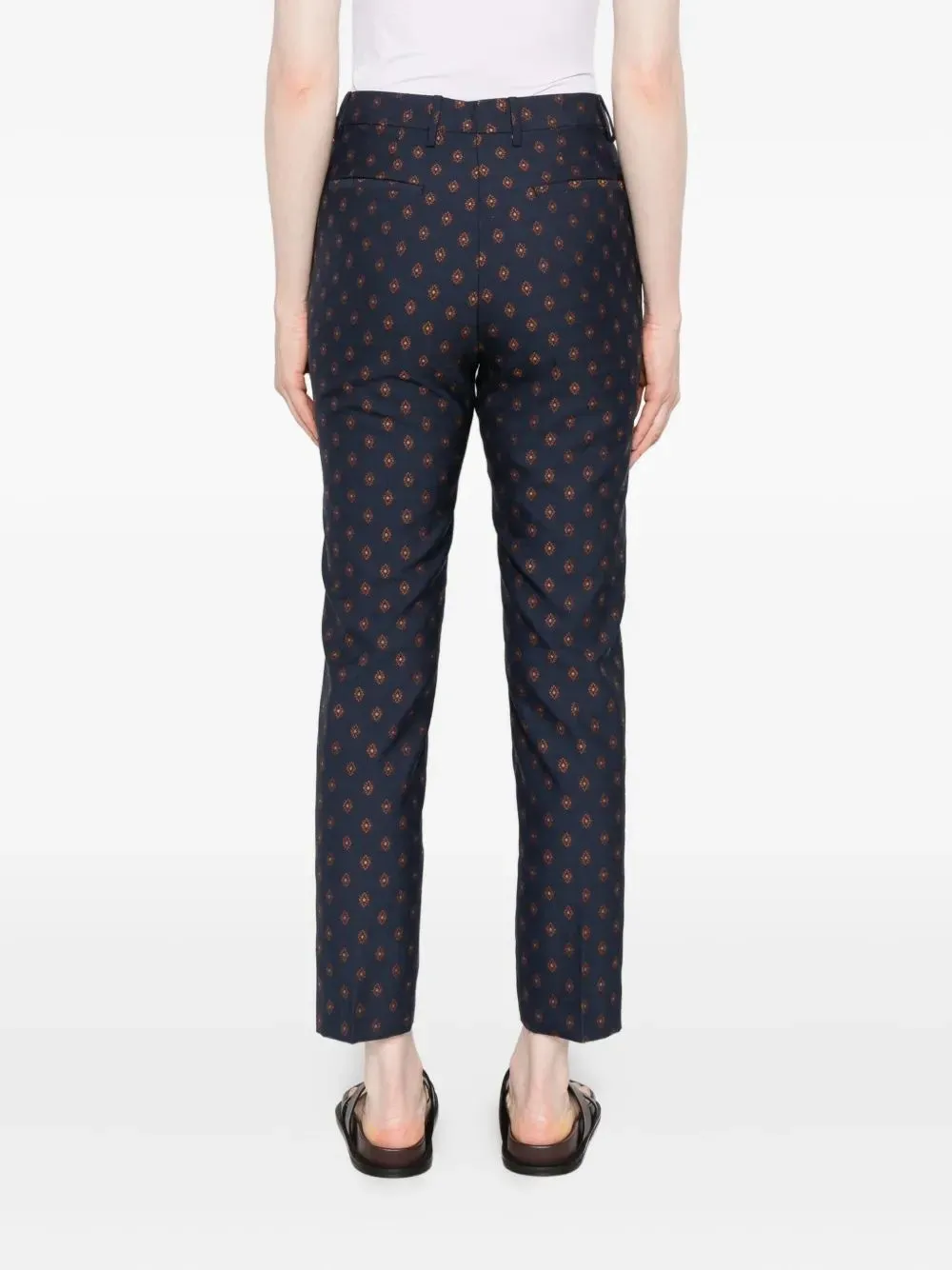 Geometric-Printed Trousers