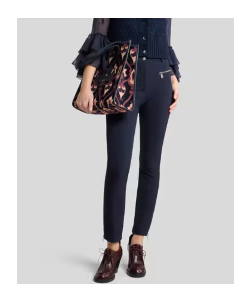 Slim-Fit Trousers With Zip