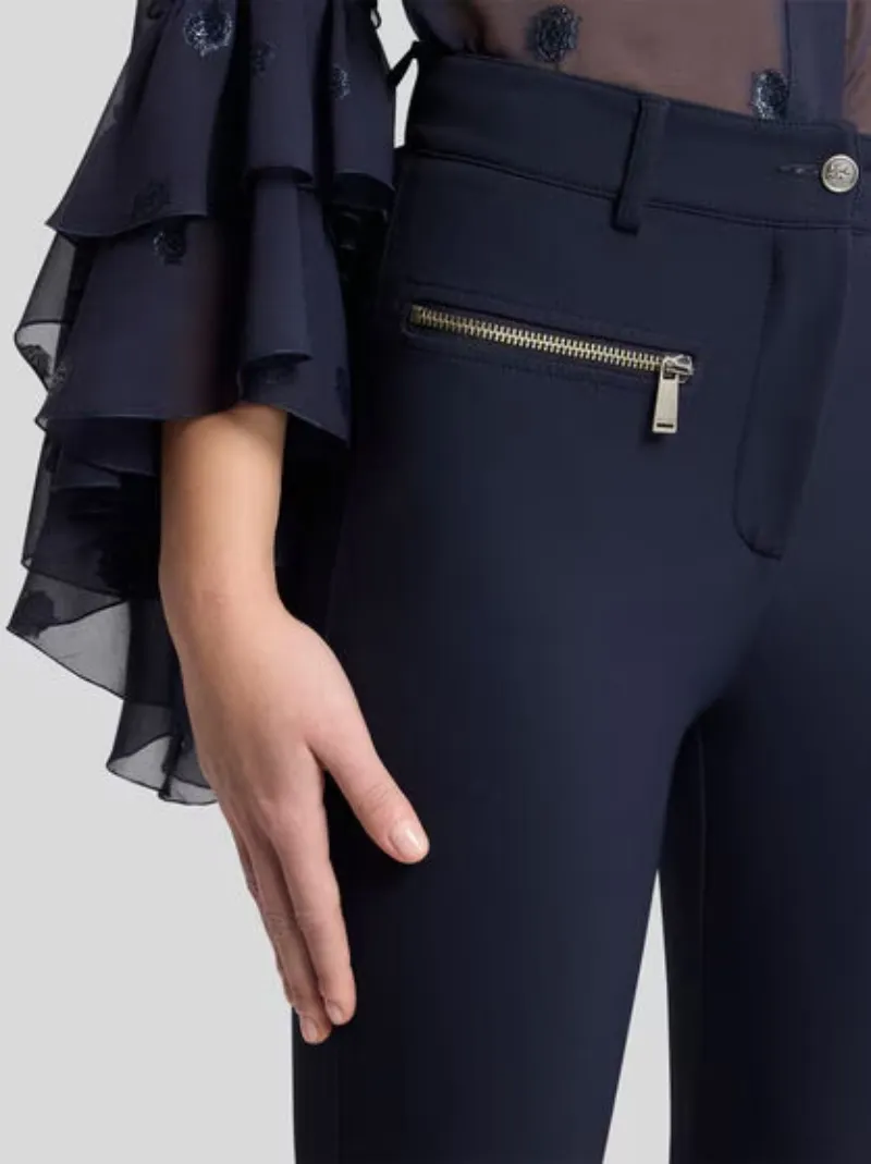 Slim-Fit Trousers With Zip