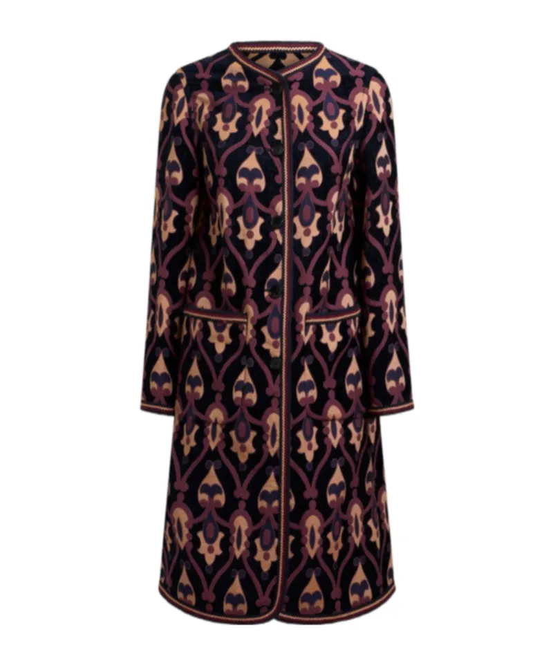 Reversible Chenille Jacquard Coat