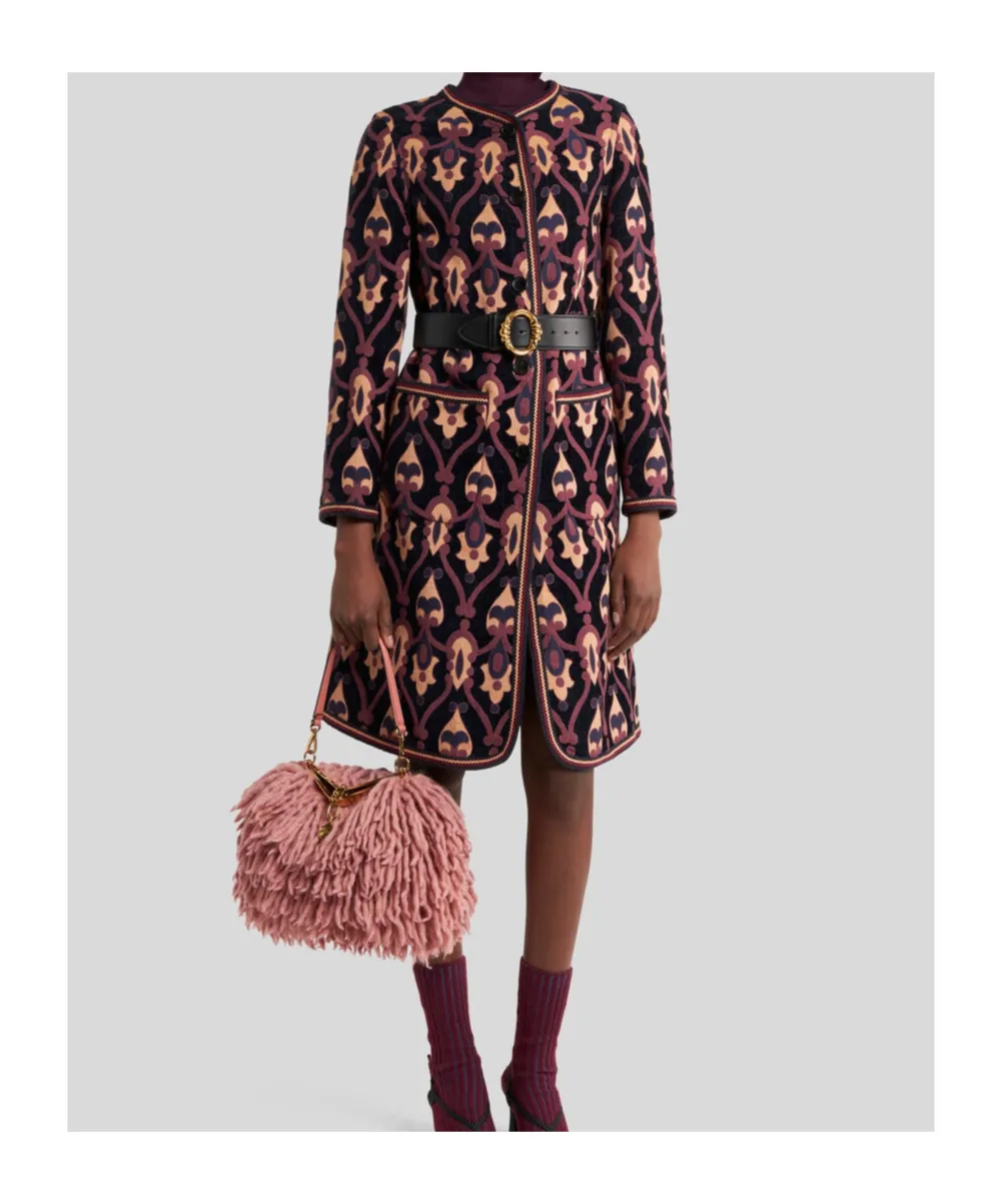 Reversible Chenille Jacquard Coat