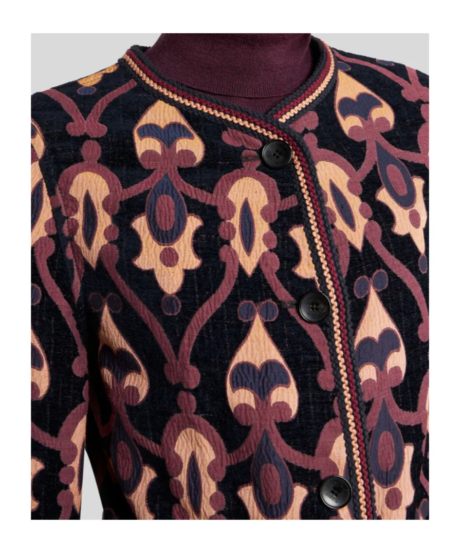 Reversible Chenille Jacquard Coat