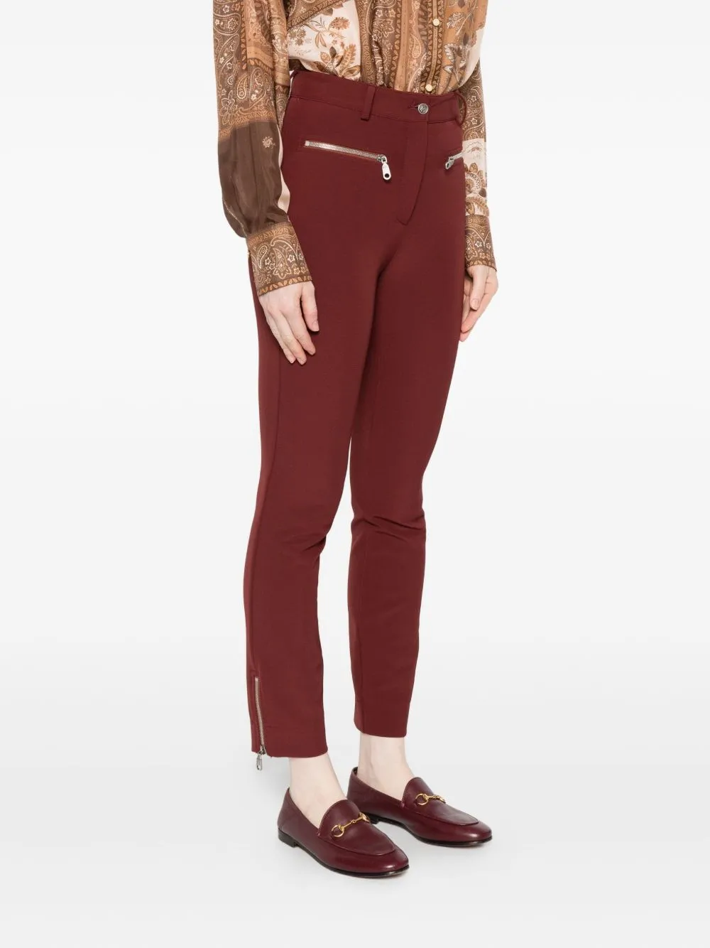 Slim-Fit Trousers With Zip