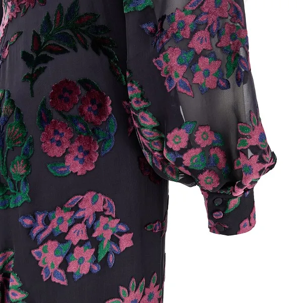 Floral Patterned V-Neck Dress