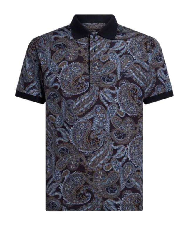 Cotton Polo Shirt With Paisley Print