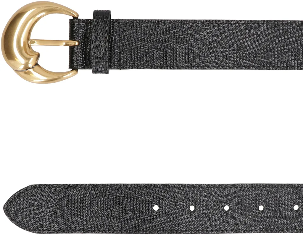Paisley Buckle Leather Belt