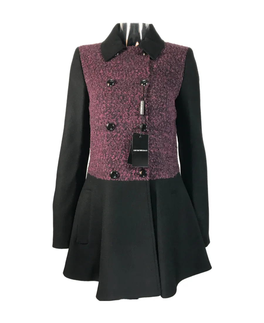 Long-Sleeved Spliced Coat
