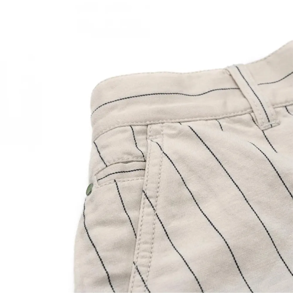 Striped High-Waisted Shorts