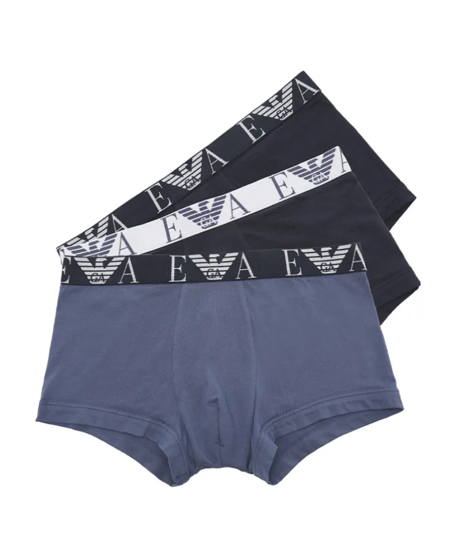 Logo Flat-Angle Three-Pair Underwear