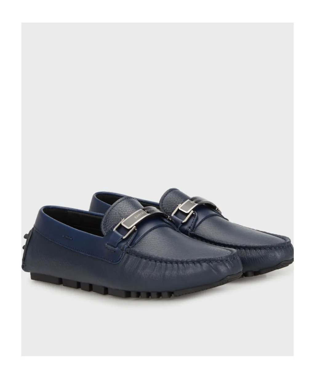 Logo-Plaque Slip-On Driving Loafers