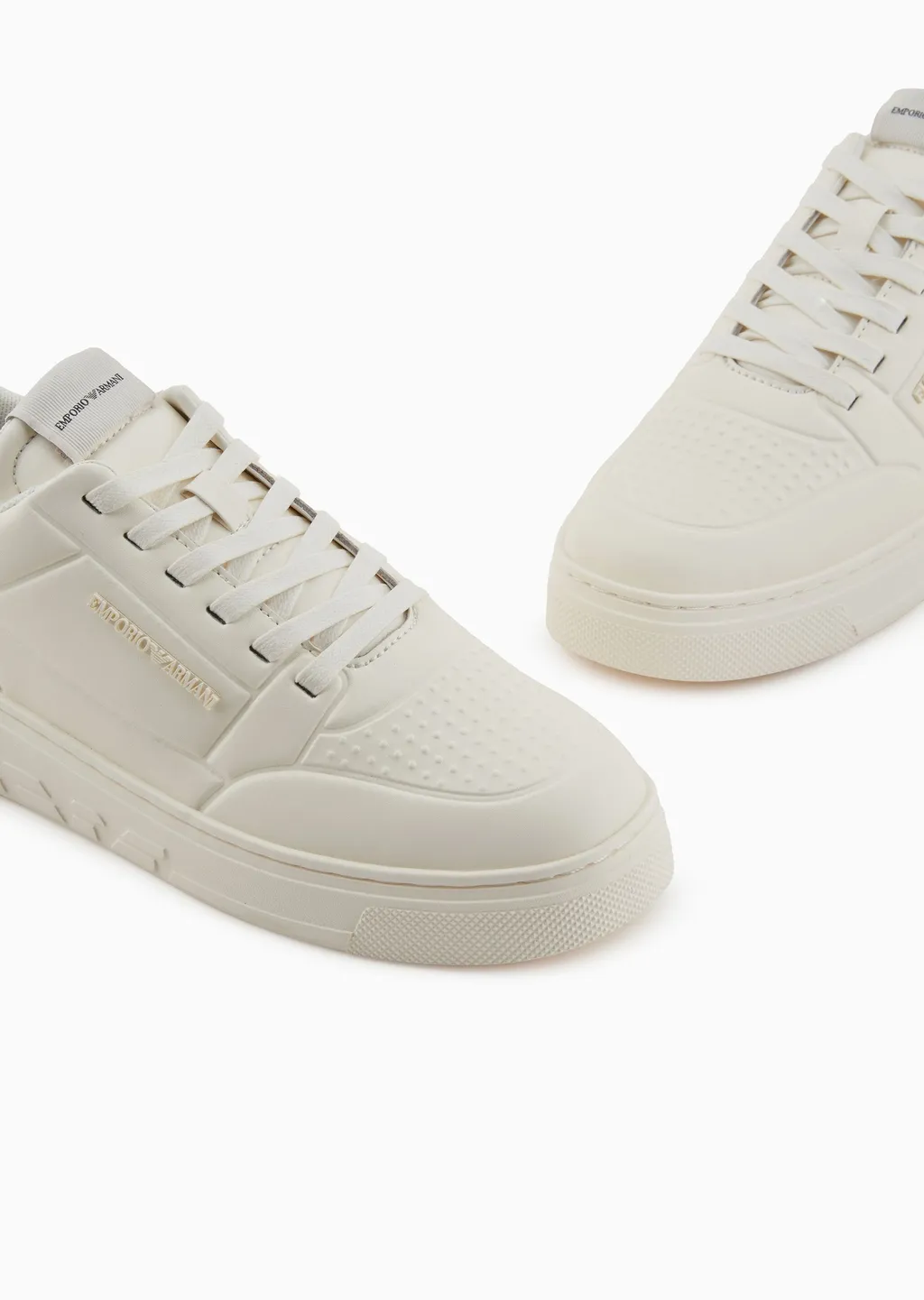Thermoformed-Detailed Lace-Up Sneakers