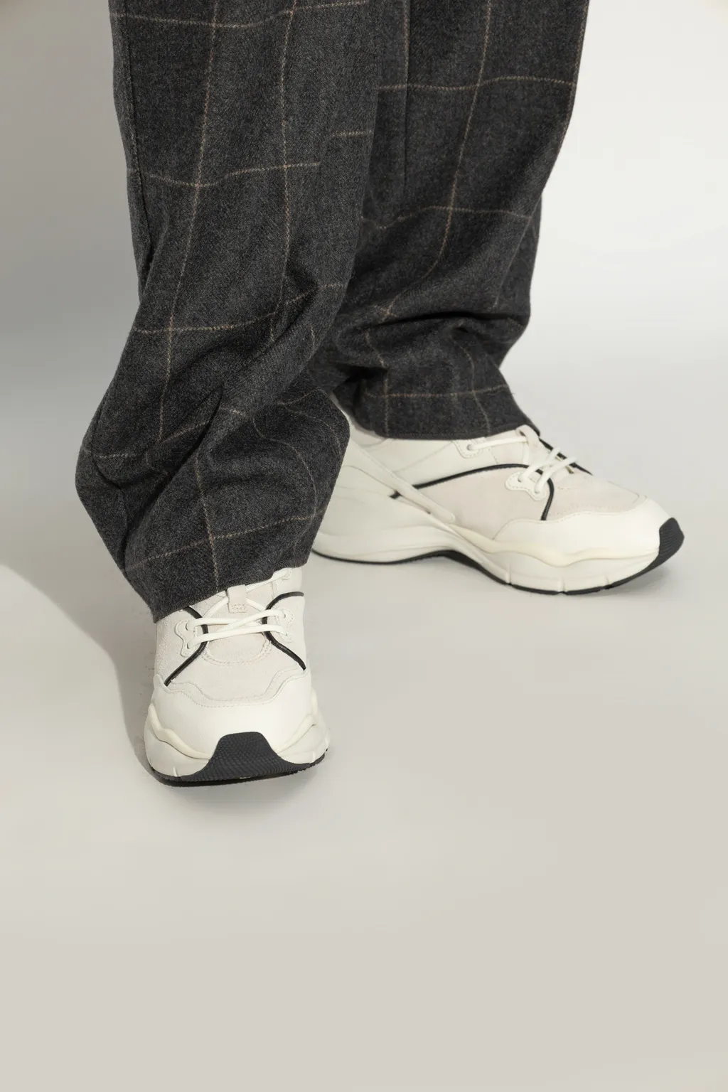 Round Toe Panelled Sneakers