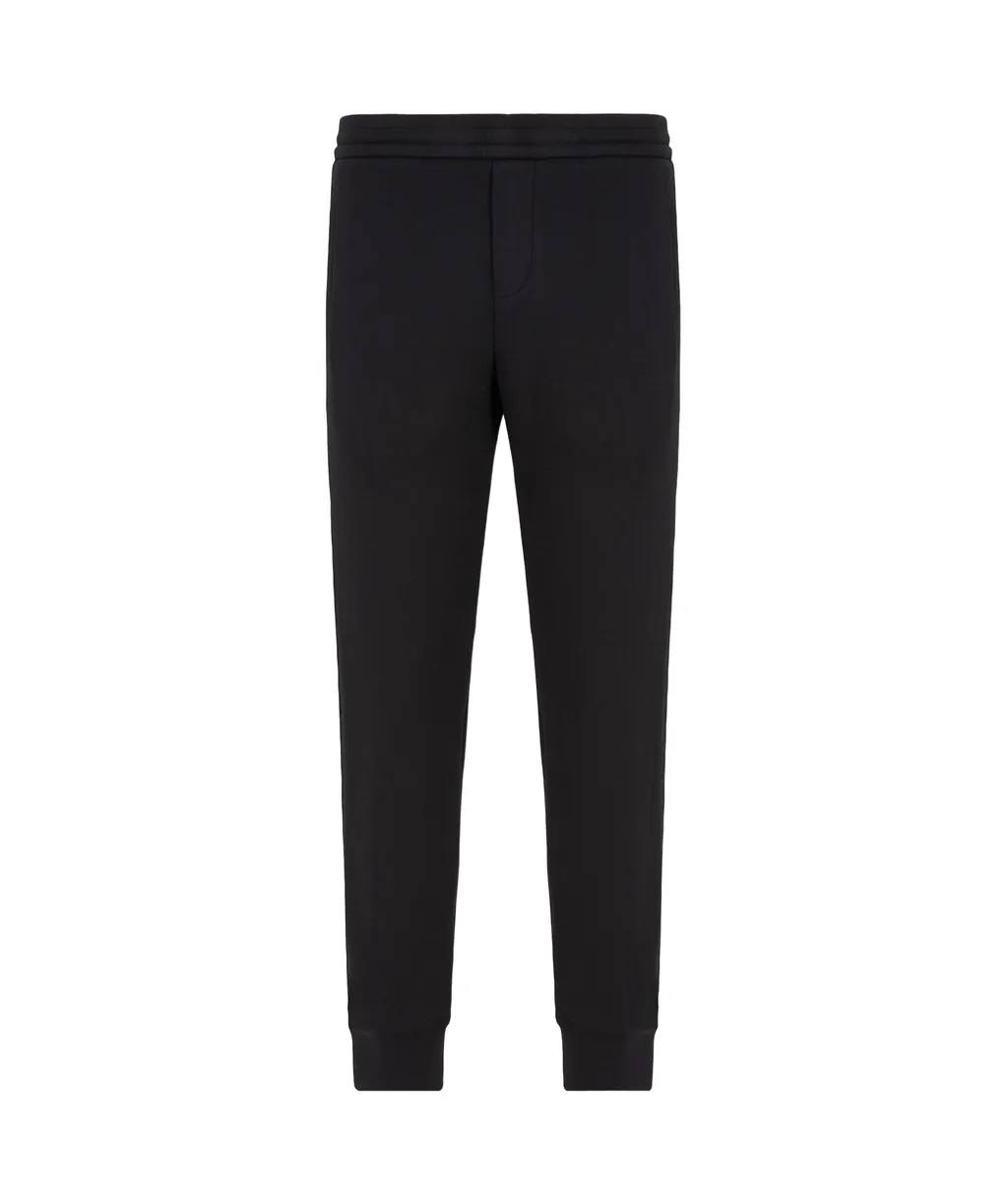 Elasticated Waistband Tapered-Leg Track Pants