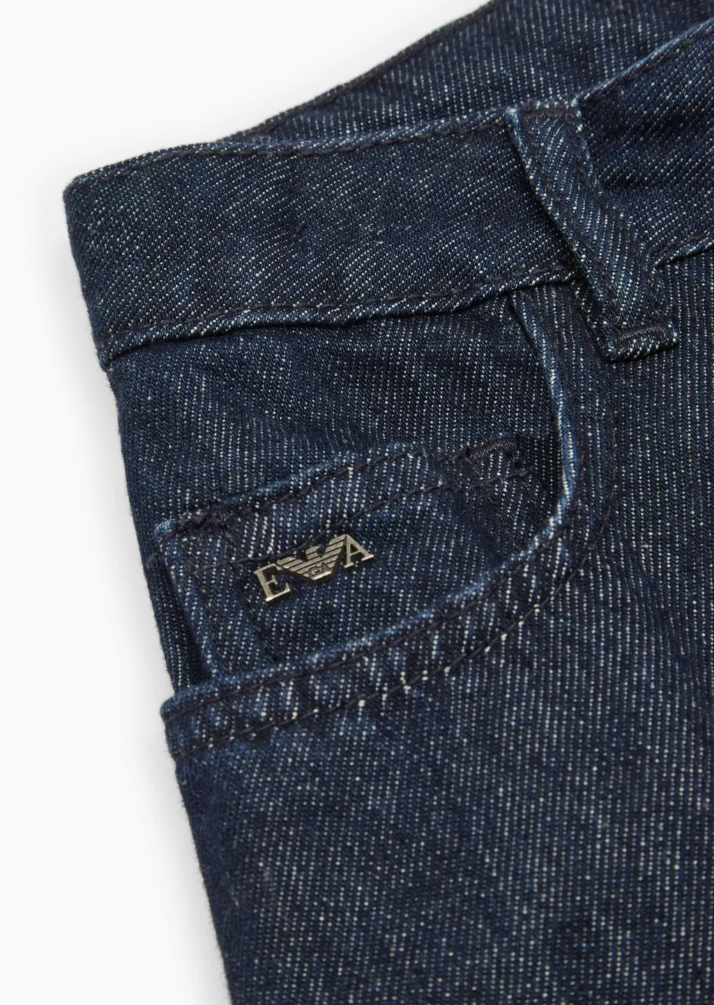 Logo Plaque Tapered Leg Jeans