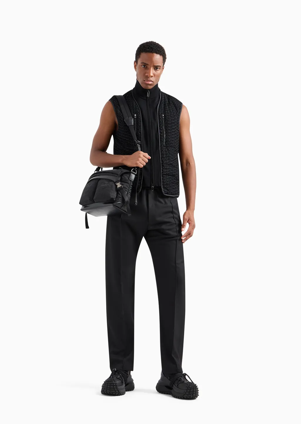 Stand-Collar Zipper Vest