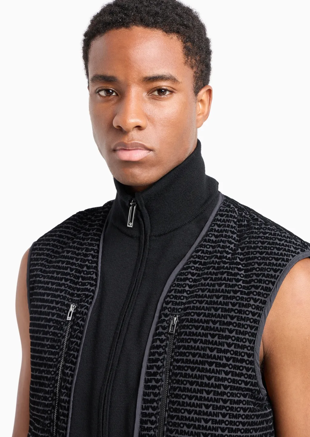 Stand-Collar Zipper Vest