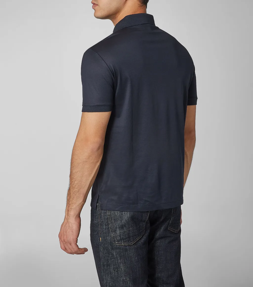 Logo Patch Short-Sleeved Polo Shirt