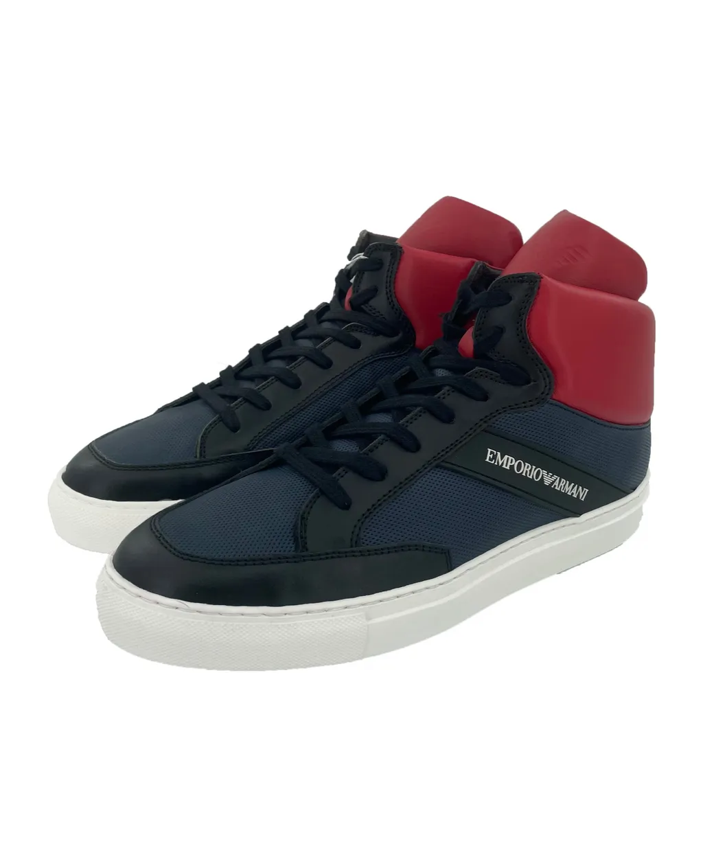 Splice And Lace High-Top Skate Shoes