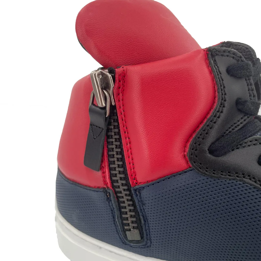 Splice And Lace High-Top Skate Shoes