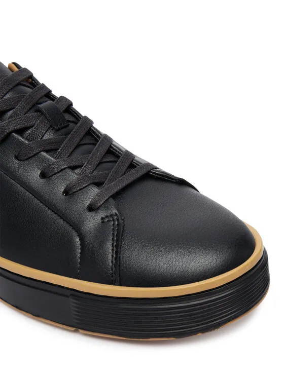 Leather Lace-Up Sneakers